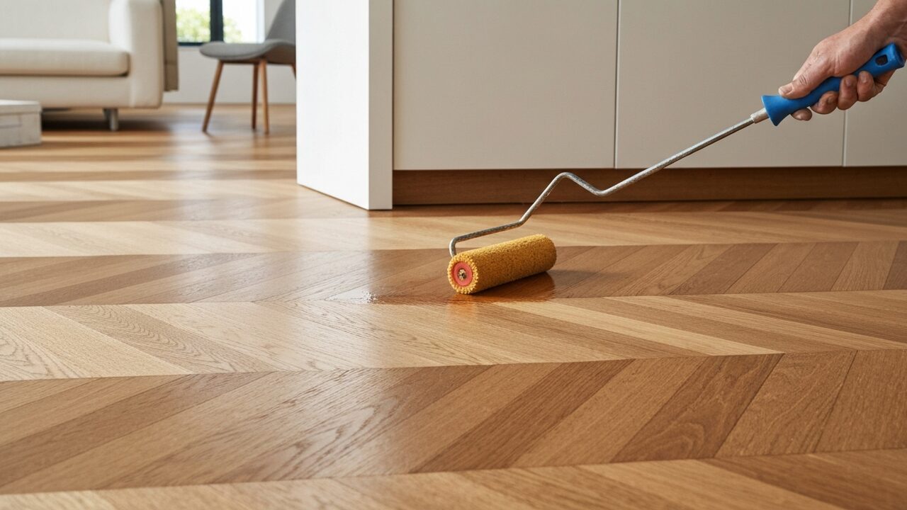 Parkettlack auftragen – alten Parkett schön auffrischen