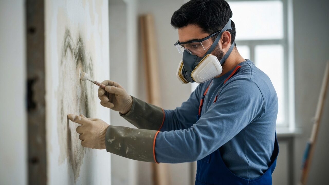Schimmel an der Wand entfernen – Schritt-für-Schritt
